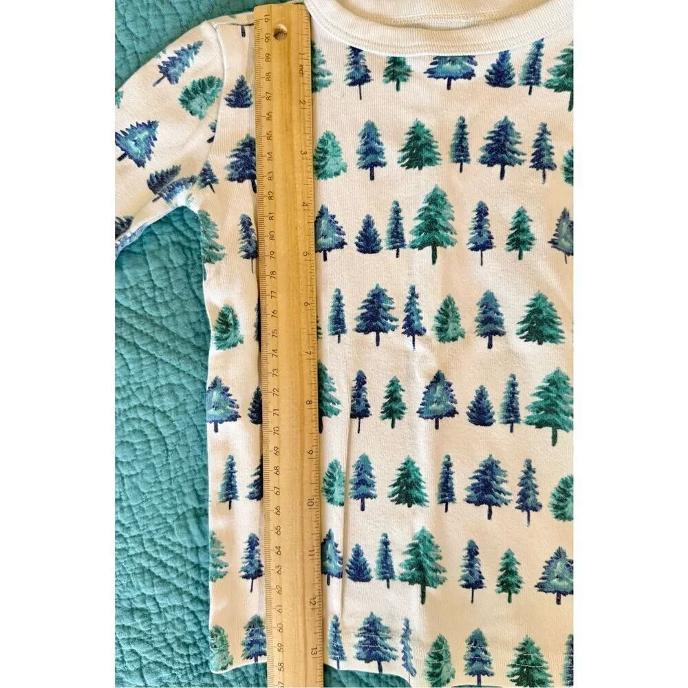 Janie & Jack Good Night Pine Tree Forest Print 2 Piece Toddler Pajama Set 2T